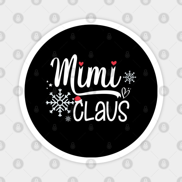 Mimi Claus Funny Christmas Gift, Santa Hat Holiday Party Magnet by kirayuwi